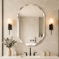 Elevate Your Space with the 36"x24" Frameless Oval Bathroom Mirror - Diamond-Beveled Elegance for Any Room
