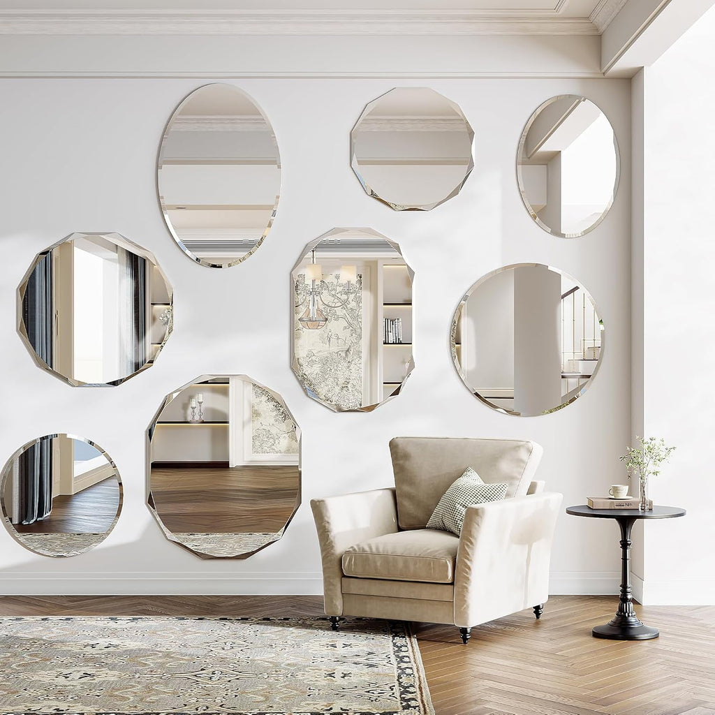 Elevate Your Space with the 36"x24" Frameless Oval Bathroom Mirror - Diamond-Beveled Elegance for Any Room