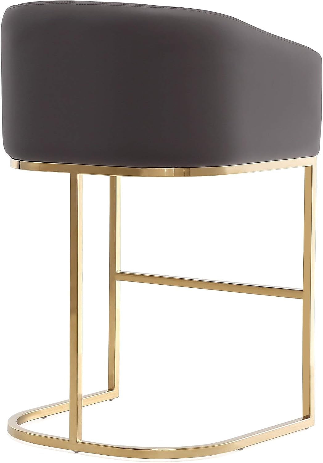 Transform Your Space with the Louvre Set of 3 Mid Century Modern Counter Height Bar Stools - Luxurious Vegan Leather and Sturdy Stainless Steel Design