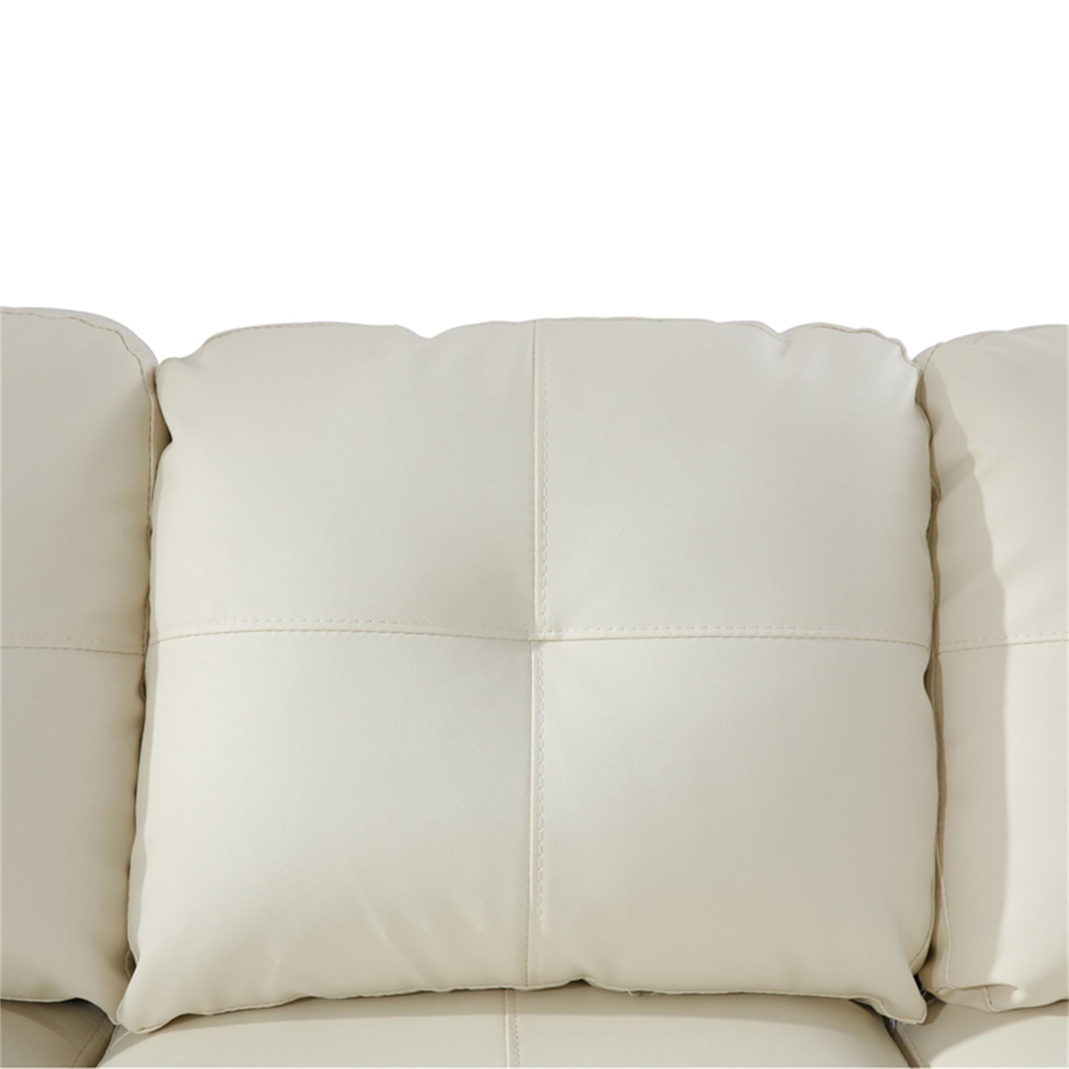 Stylish White L-Shaped Convertible Sectional Sofa for Small Spaces - Perfect for Modern Living Rooms