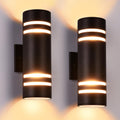 Stylish Waterproof Outdoor Wall Lights - 2 Pack Modern Bronze Fixtures for Entryway, Garage, and Patio