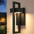 Illuminate Your Outdoors with Large Waterproof LED Modern Patio Lights - Matte Black Finish, Warm White Glow, Perfect for Garages and Porches