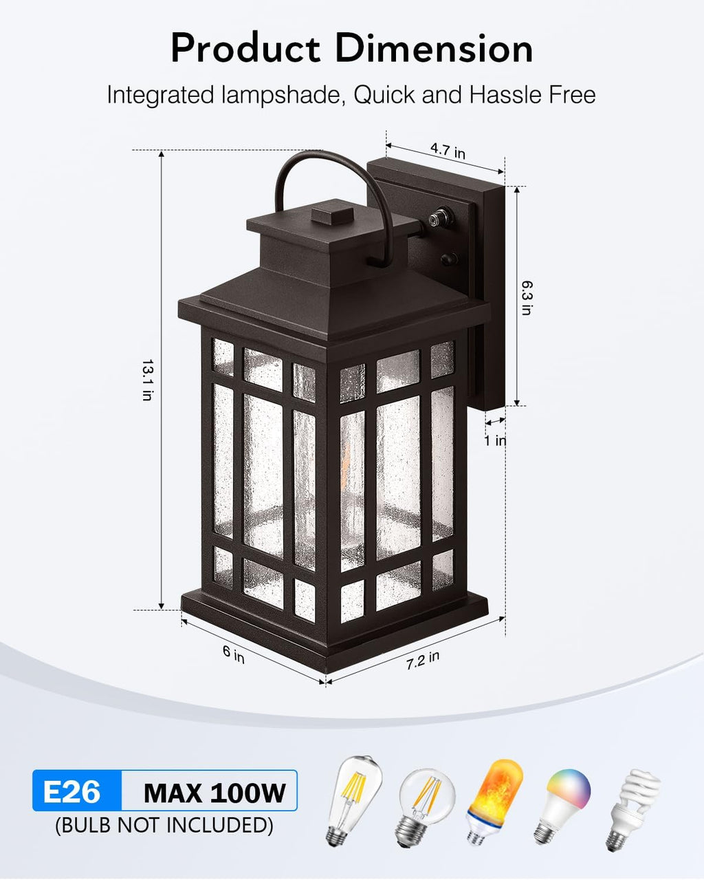 Transform Your Outdoors with OPAXIS Dusk to Dawn Modern Wall Sconce - Elegant Oil Rubbed Bronze Exterior Lighting for Patios and Garages