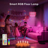 Stylish 71" Bohemian Arc Floor Lamp with RGB Color Changing LED and Magnetic Remote - Perfect for Any Room!
