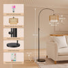 Stylish 71" Bohemian Arc Floor Lamp with RGB Color Changing LED and Magnetic Remote - Perfect for Any Room!