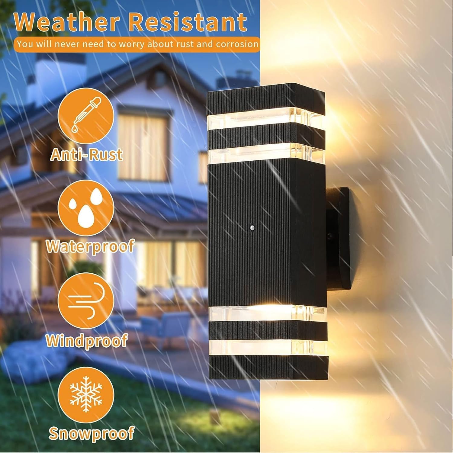 Illuminate Your Outdoors: 3-Pack Dusk to Dawn Waterproof Wall Lights with Warm White LED for Stylish Porch and Patio Lighting