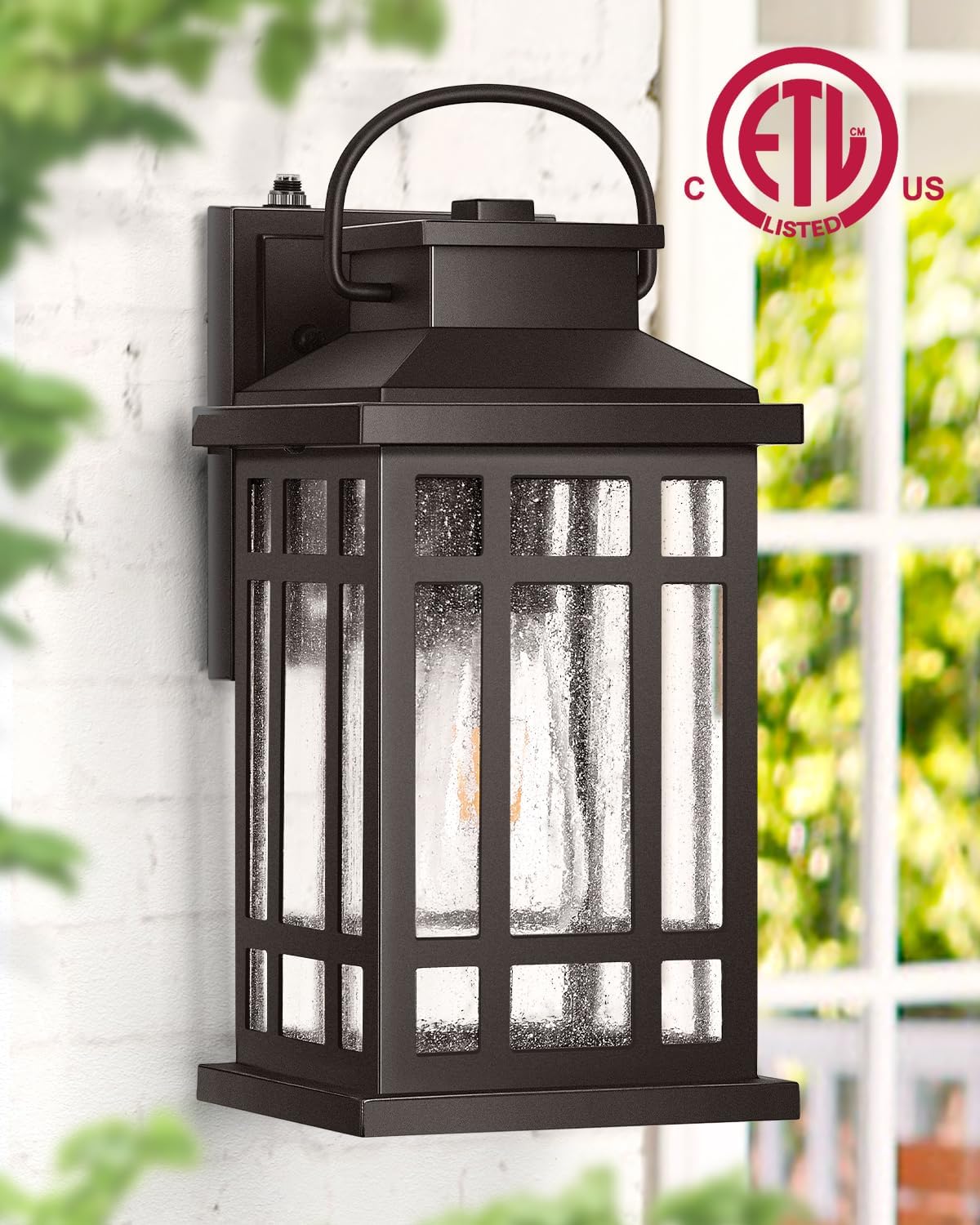 Transform Your Outdoors with OPAXIS Dusk to Dawn Modern Wall Sconce - Elegant Oil Rubbed Bronze Exterior Lighting for Patios and Garages