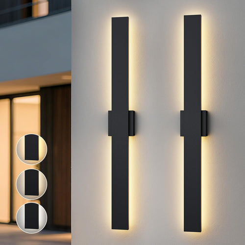 Illuminate Your Outdoors with the 2 Pack Dimmable LED Modern Wall Lights - 3 Color Temperature Options for Perfect Ambiance, Waterproof & Stylish 57.5In Fixtures for Patios, Garages, and More!