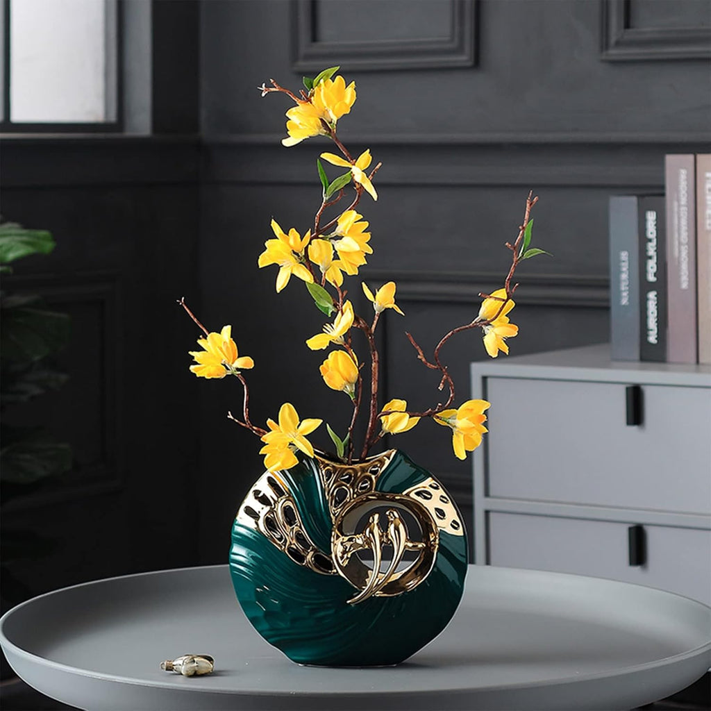 Elegant Modern Abstract Lovebird Vase | Stunning Handmade Ceramic Decor for Living Room, Wedding Anniversaries & Housewarming Gifts