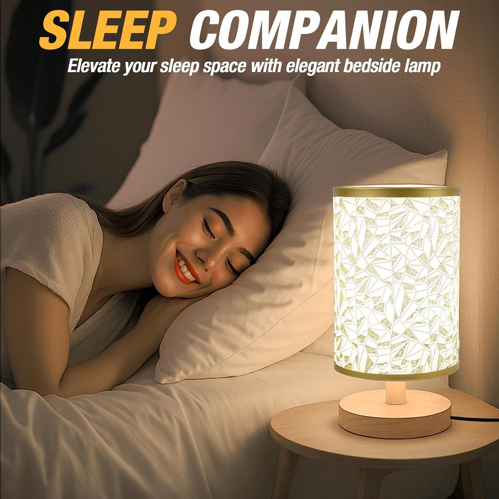 Chic Rose Gold Desk Lamp with Flaxen Shade - Perfect for Bedrooms, Offices, and Nightstands