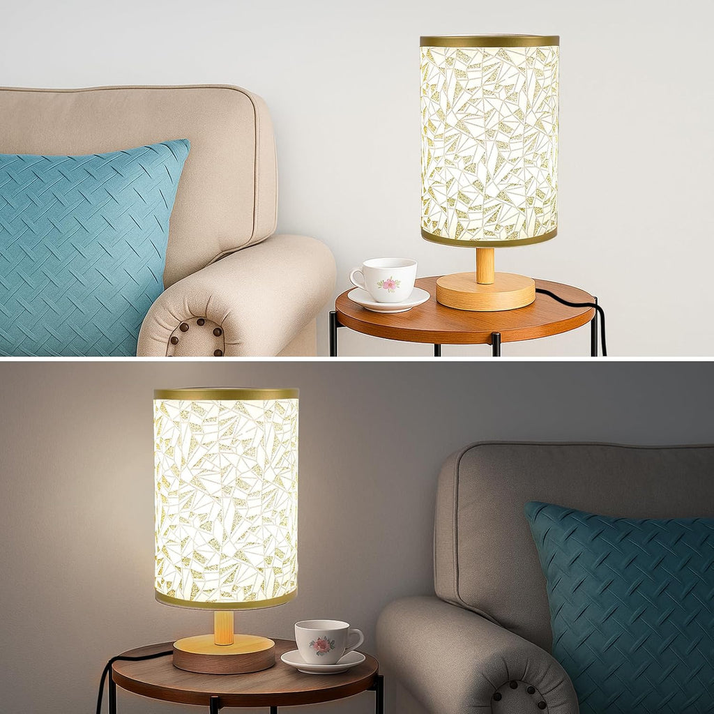 Chic Rose Gold Desk Lamp with Flaxen Shade - Perfect for Bedrooms, Offices, and Nightstands