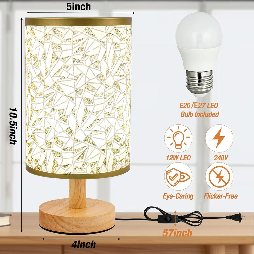 Chic Rose Gold Desk Lamp with Flaxen Shade - Perfect for Bedrooms, Offices, and Nightstands