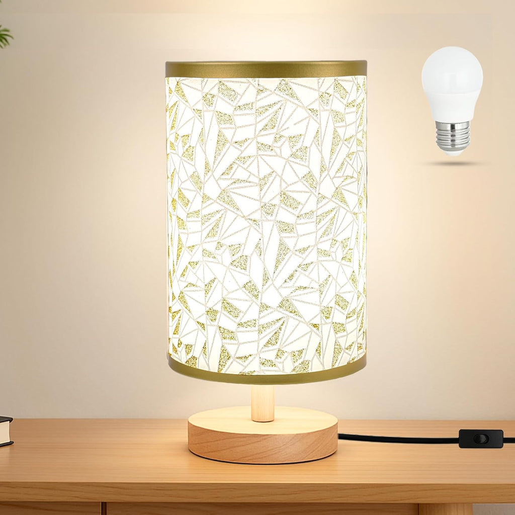 Chic Rose Gold Desk Lamp with Flaxen Shade - Perfect for Bedrooms, Offices, and Nightstands