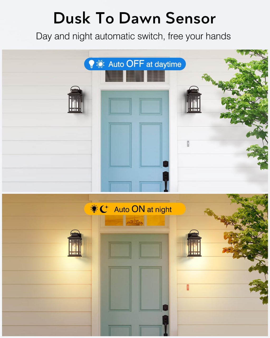 Transform Your Outdoors with OPAXIS Dusk to Dawn Modern Wall Sconce - Elegant Oil Rubbed Bronze Exterior Lighting for Patios and Garages