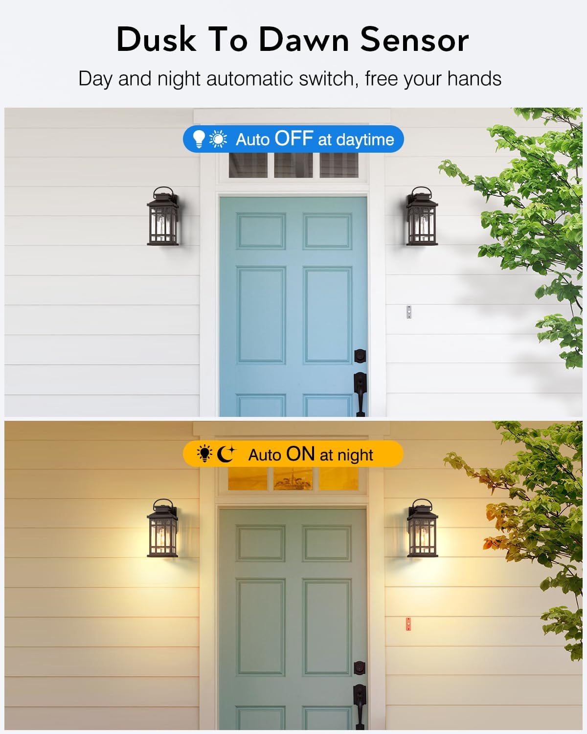 Transform Your Outdoors with OPAXIS Dusk to Dawn Modern Wall Sconce - Elegant Oil Rubbed Bronze Exterior Lighting for Patios and Garages