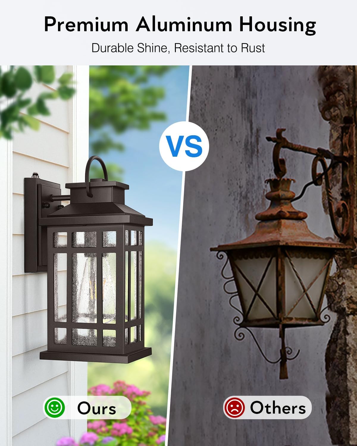 Transform Your Outdoors with OPAXIS Dusk to Dawn Modern Wall Sconce - Elegant Oil Rubbed Bronze Exterior Lighting for Patios and Garages