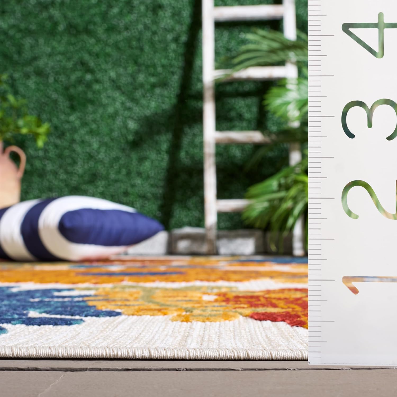 Transform Your Space with the SAFAVIEH Cabana Collection Washable Area Rug - 9' x 12', Cream & Red Floral Design, Perfect for Indoor and Outdoor Use!