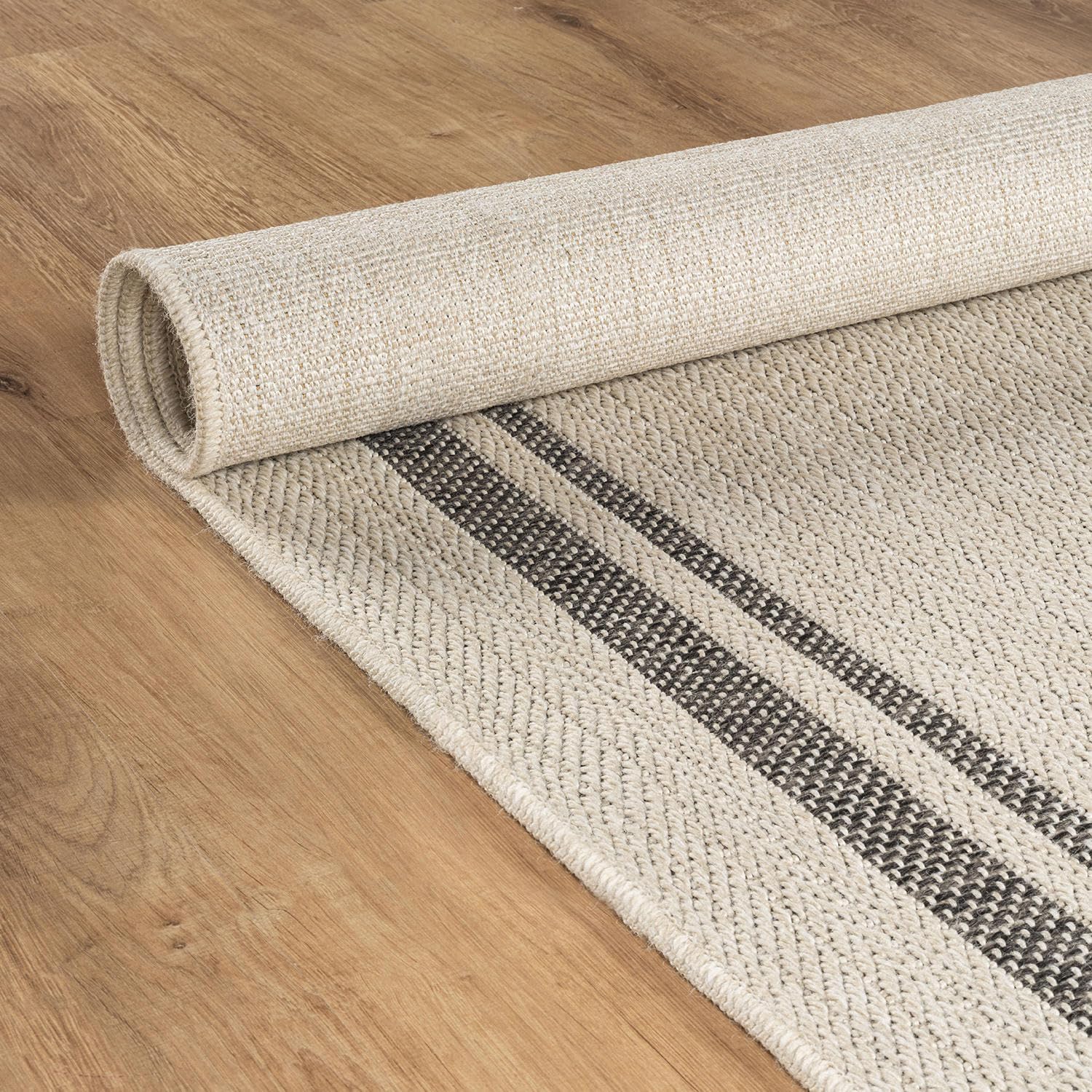 Stylish Easy Jute Bordered Rug 8' x 10' - Durable, Washable Indoor/Outdoor Area Rug for Living Room, Dining Room, Patio & Office - Stain Resistant & Non-Shedding