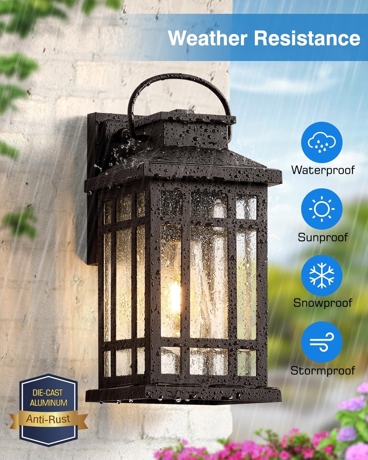 Transform Your Outdoors with OPAXIS Dusk to Dawn Modern Wall Sconce - Elegant Oil Rubbed Bronze Exterior Lighting for Patios and Garages