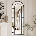 Stunning Full-Length Arched Mirror - 21" x 58" Black Window Design for Elegant Home Decor