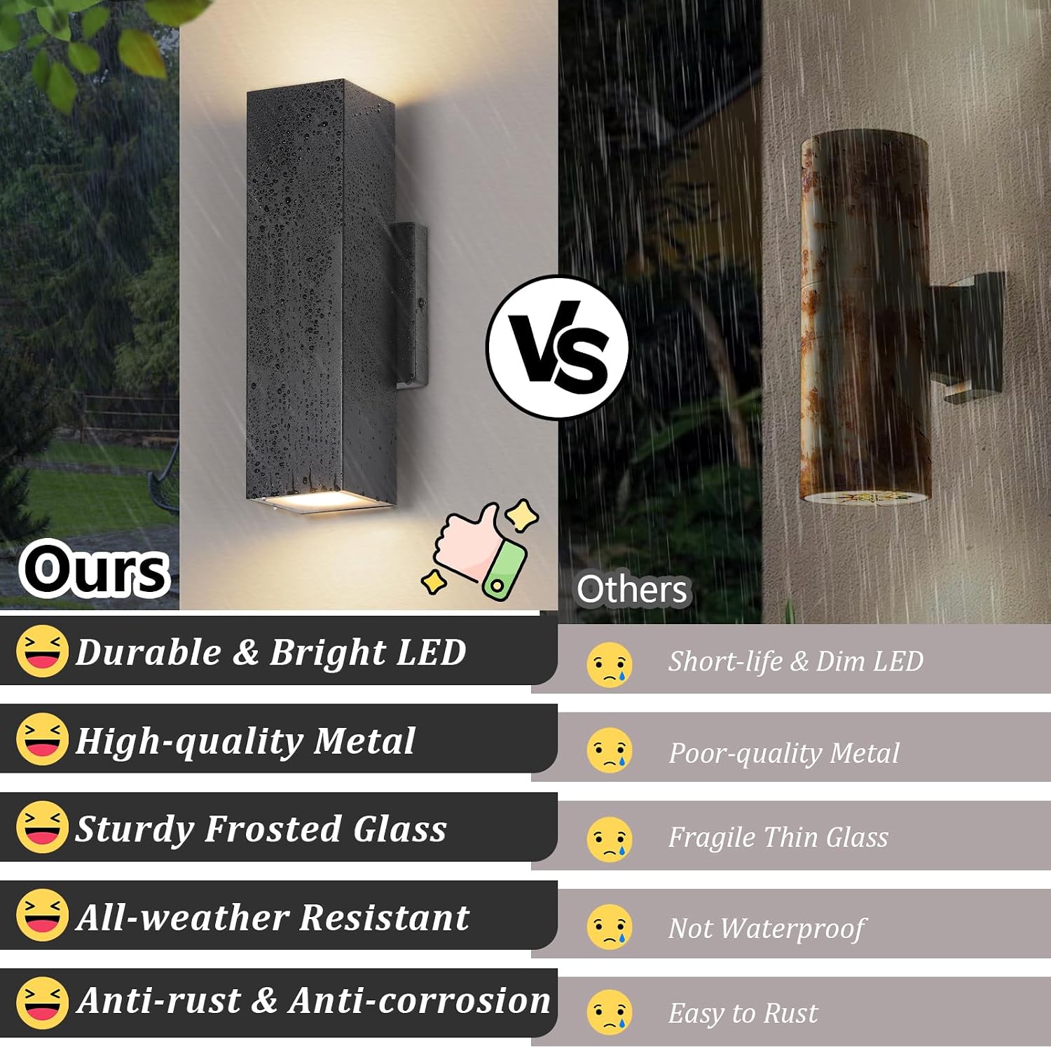Illuminate Your Outdoors with the Stylish 4-Pack LED Up and Down Wall Sconces – Modern Black Porch Lights for Every Space