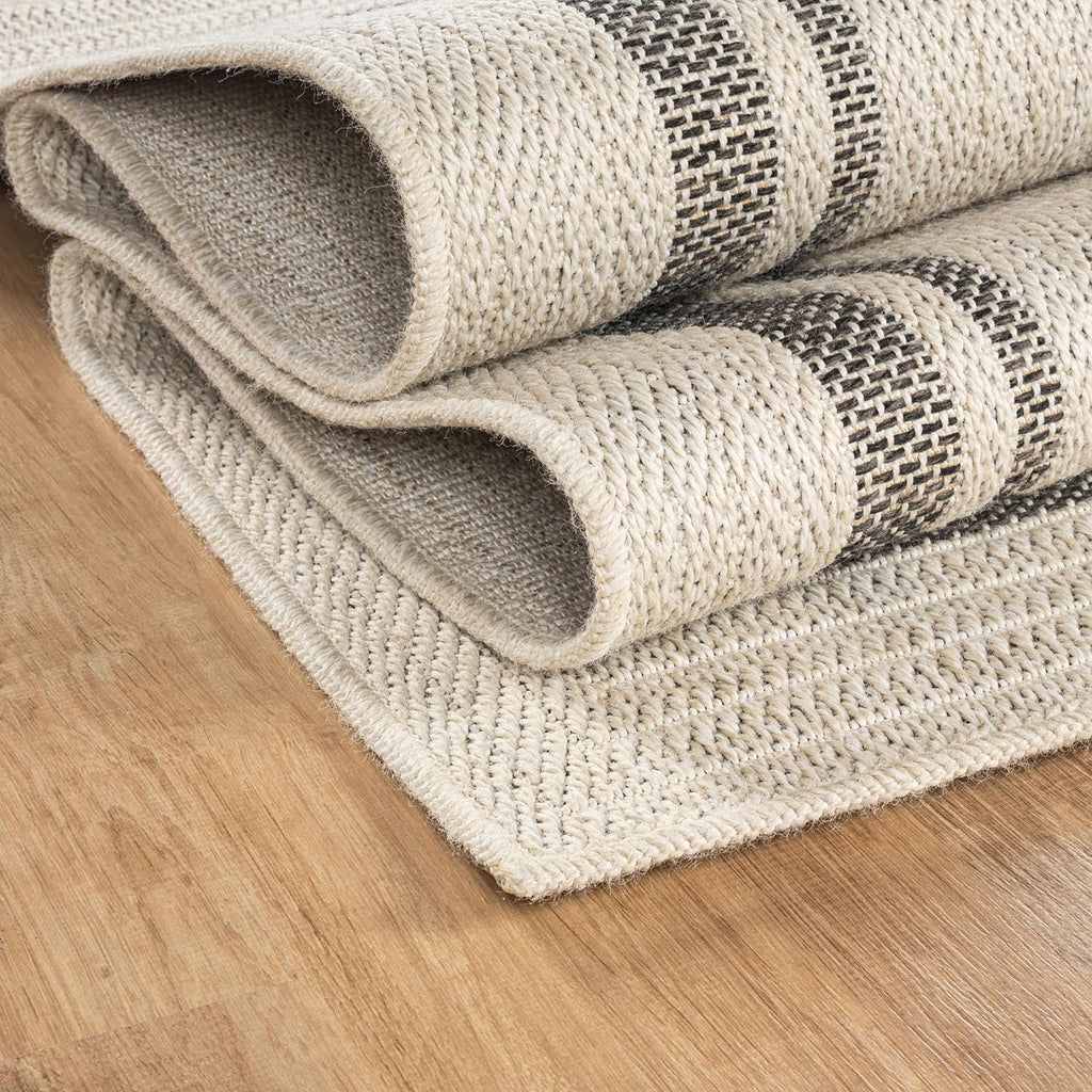 Stylish Easy Jute Bordered Rug 8' x 10' - Durable, Washable Indoor/Outdoor Area Rug for Living Room, Dining Room, Patio & Office - Stain Resistant & Non-Shedding