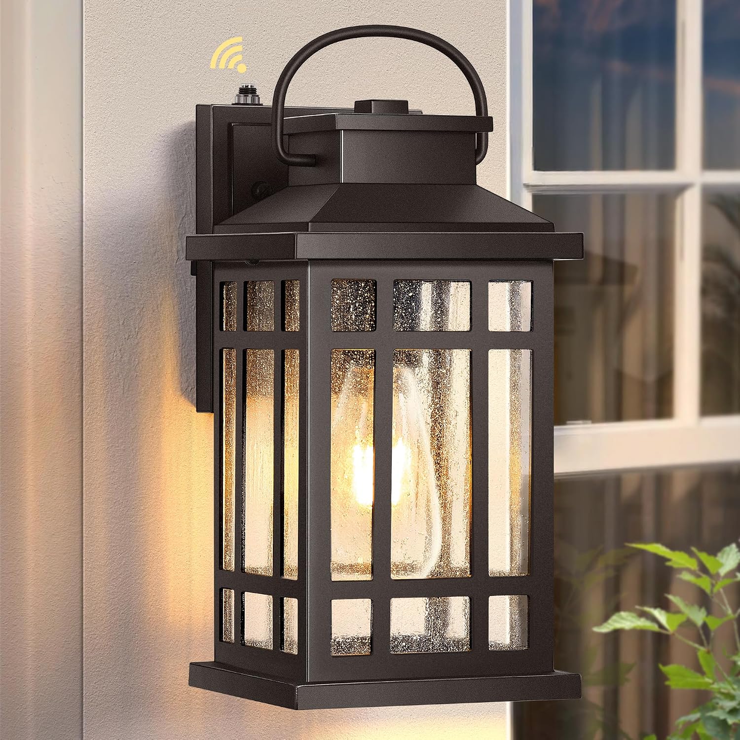 Transform Your Outdoors with OPAXIS Dusk to Dawn Modern Wall Sconce - Elegant Oil Rubbed Bronze Exterior Lighting for Patios and Garages