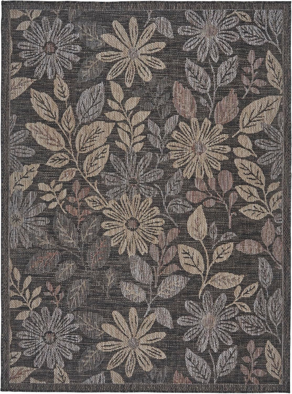 Elevate Your Space with the Thomasville Nomad Flatweave Area Rug - 5'3" x 7' Stain & UV Resistant Design for Indoor and Outdoor Use in Rich Brown