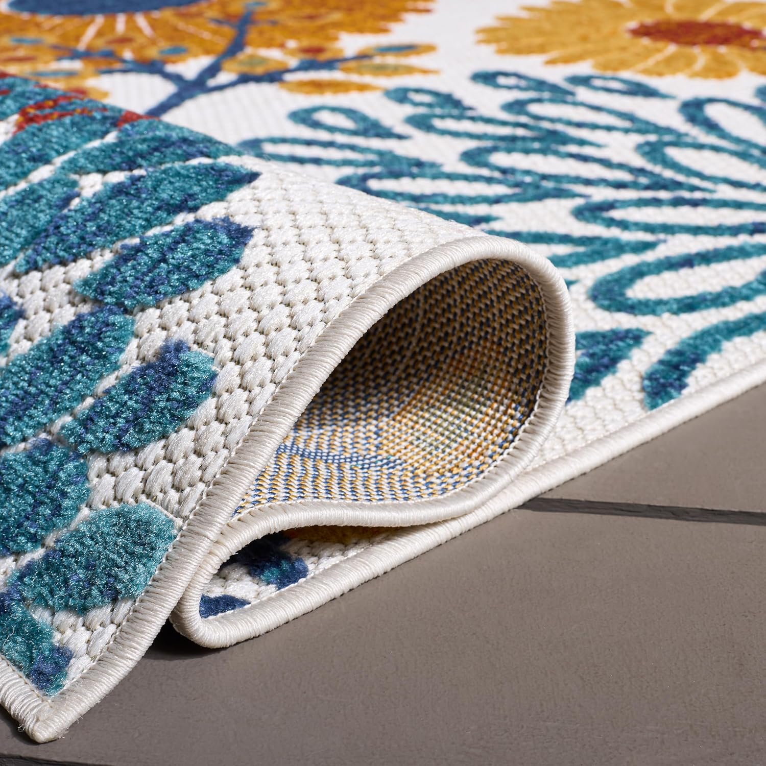 Transform Your Space with the SAFAVIEH Cabana Collection Washable Area Rug - 9' x 12', Cream & Red Floral Design, Perfect for Indoor and Outdoor Use!