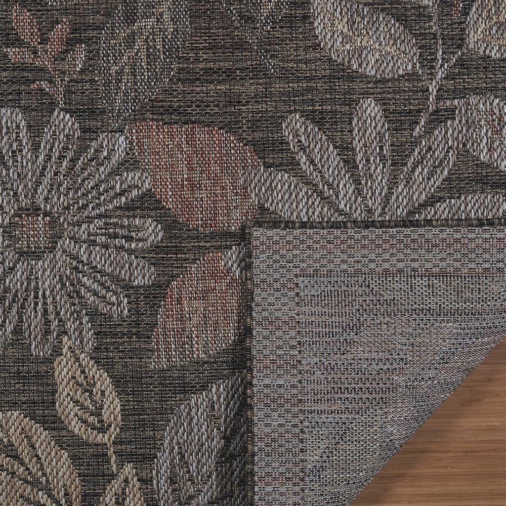 Elevate Your Space with the Thomasville Nomad Flatweave Area Rug - 5'3" x 7' Stain & UV Resistant Design for Indoor and Outdoor Use in Rich Brown