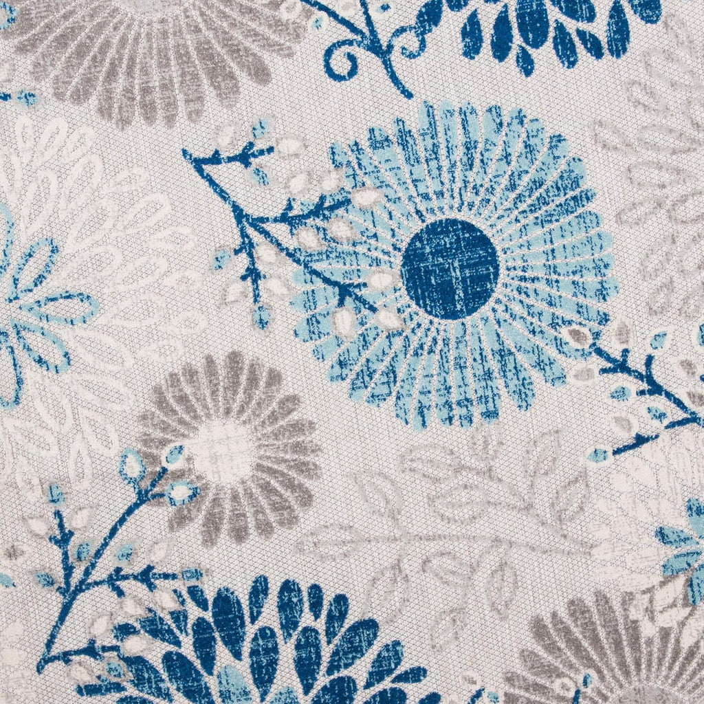 Transform Your Space with the SAFAVIEH 6'7" Round Washable Rug from the Cabana Collection - Stylish Grey & Blue Floral Design, Non-Shedding & Perfect for Indoor/Outdoor Use!