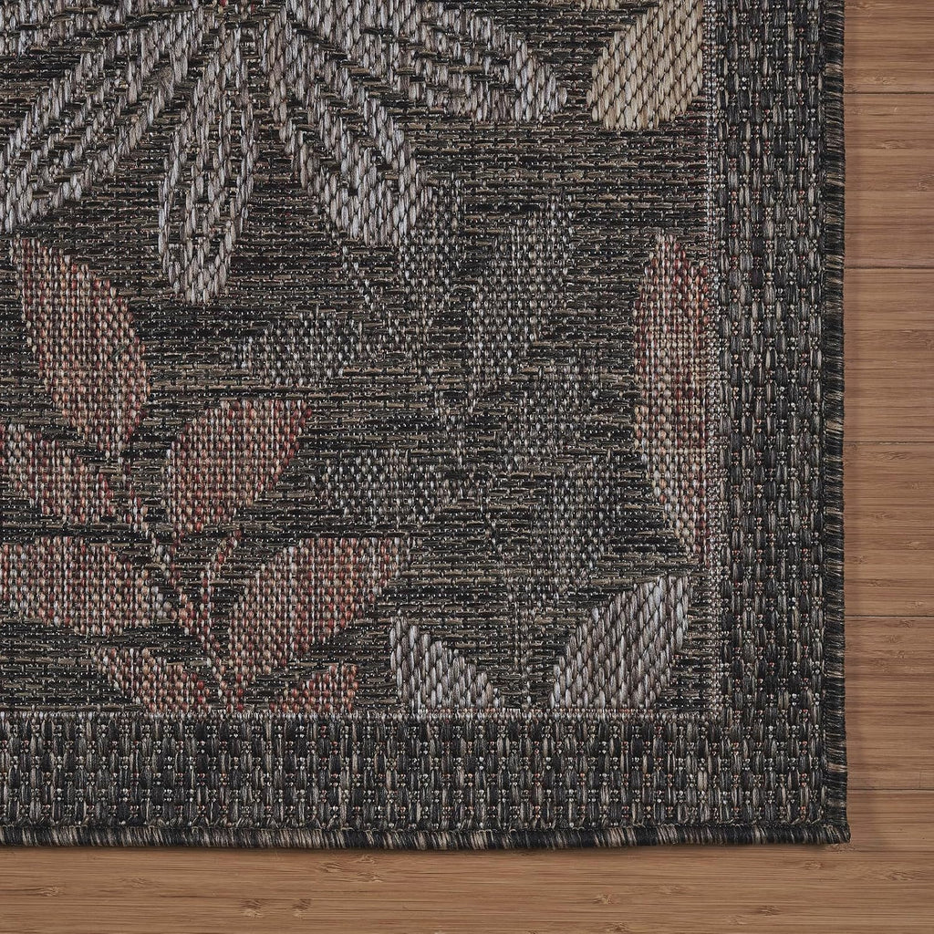 Elevate Your Space with the Thomasville Nomad Flatweave Area Rug - 5'3" x 7' Stain & UV Resistant Design for Indoor and Outdoor Use in Rich Brown