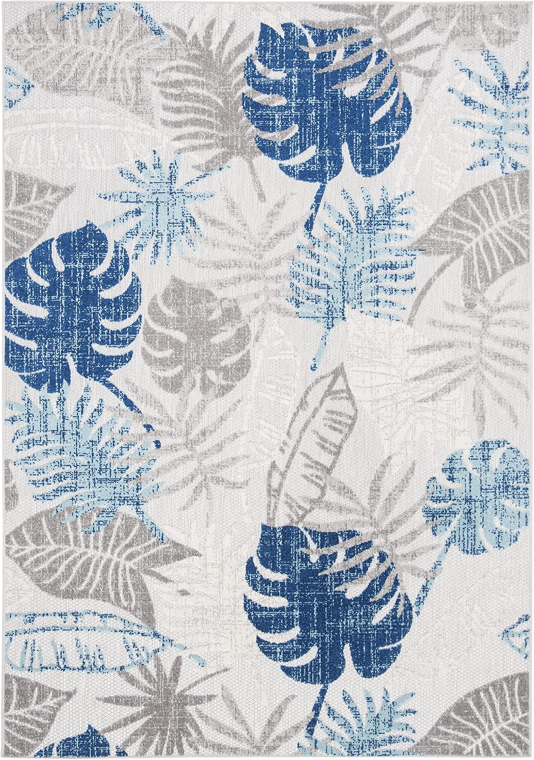 Transform Your Space with the SAFAVIEH Cabana Collection Washable Outdoor Rug - 5'3" x 7'6" in Stylish Grey & Blue - Perfect for Patios, Backyards, and More!