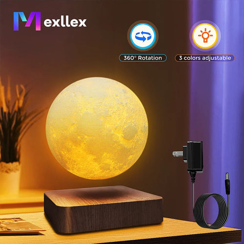 Magnetic Floating Moon Lamp – 3D Printed Levitating Light