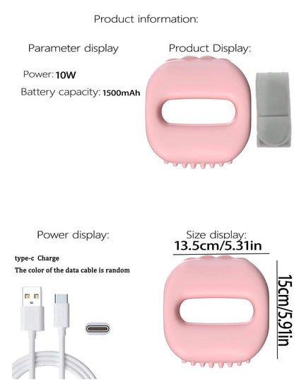Experience Ultimate Relaxation with the New Hot Compress Electric Fascia Ring Muscle Relaxation Waist Massager - USB Charging for Convenient Use