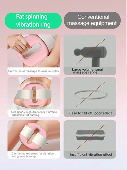Experience Ultimate Relaxation with the New Hot Compress Electric Fascia Ring Muscle Relaxation Waist Massager - USB Charging for Convenient Use