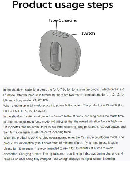 Experience Ultimate Relaxation with the New Hot Compress Electric Fascia Ring Muscle Relaxation Waist Massager - USB Charging for Convenient Use