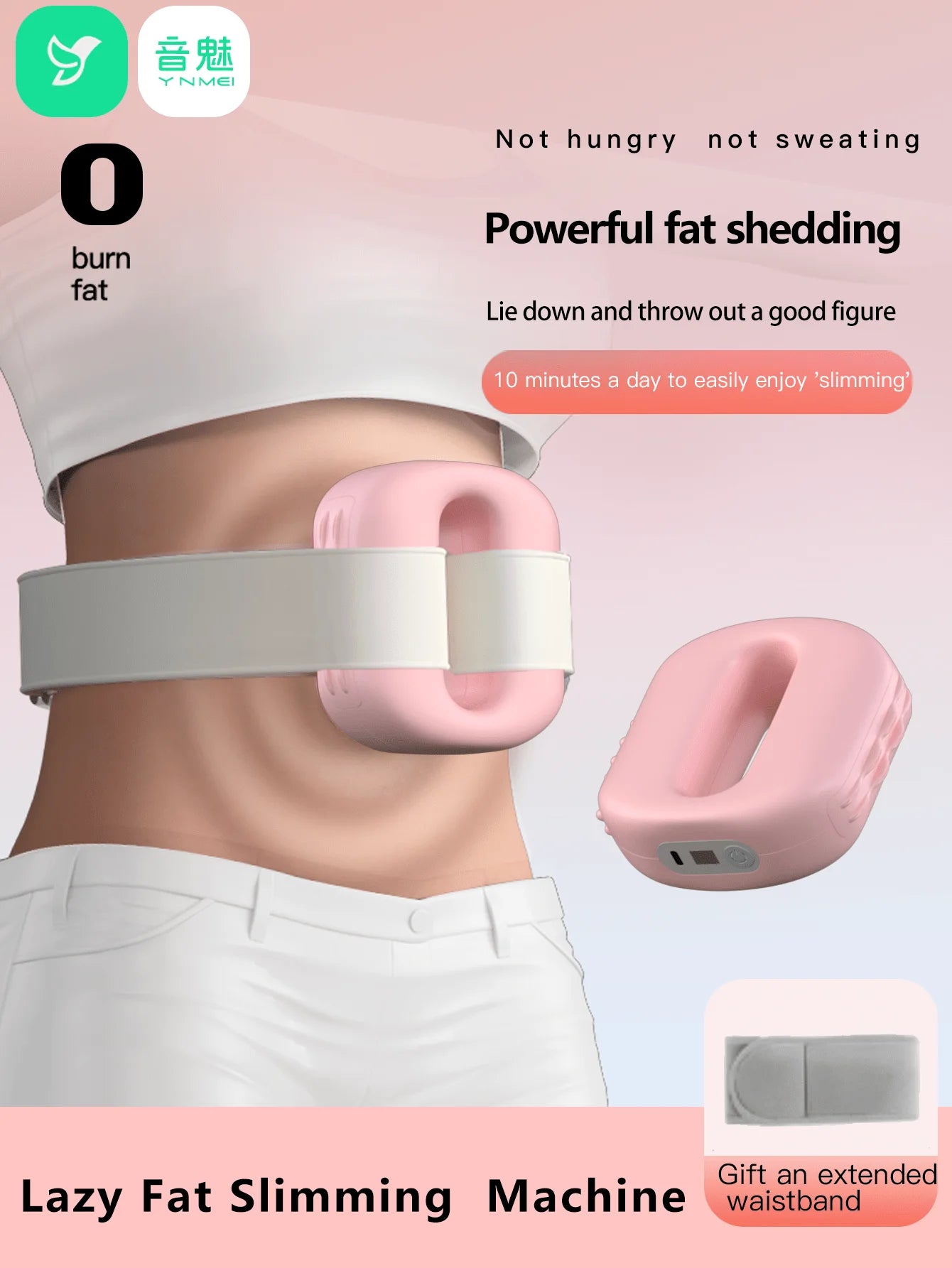 Experience Ultimate Relaxation with the New Hot Compress Electric Fascia Ring Muscle Relaxation Waist Massager - USB Charging for Convenient Use