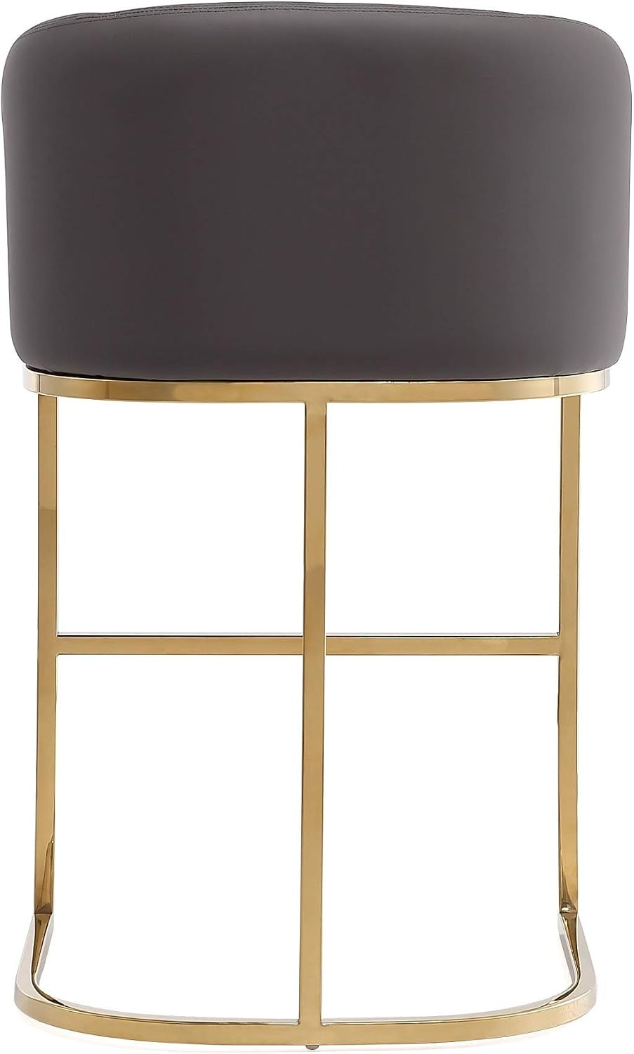 Transform Your Space with the Louvre Set of 3 Mid Century Modern Counter Height Bar Stools - Luxurious Vegan Leather and Sturdy Stainless Steel Design