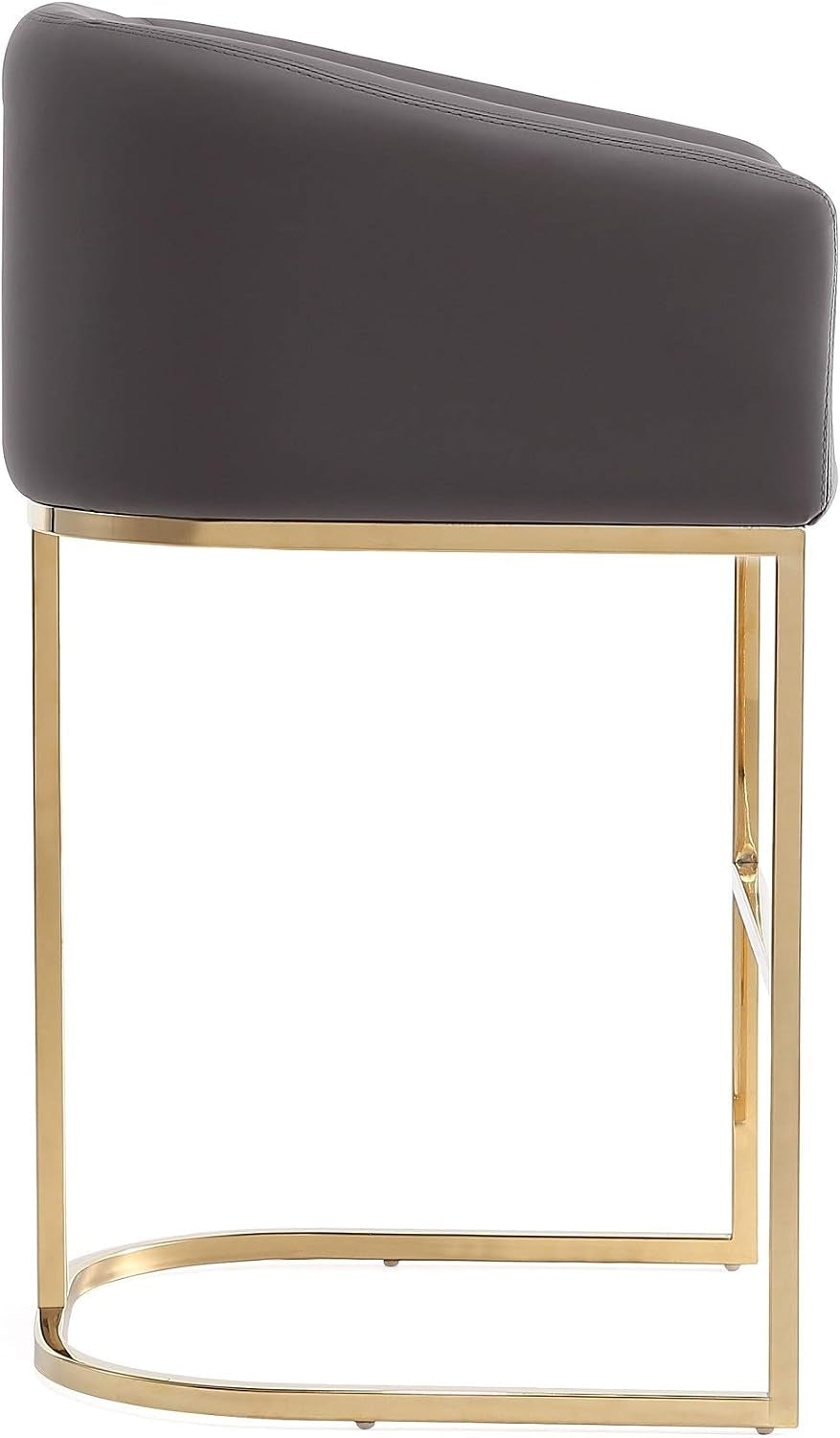 Transform Your Space with the Louvre Set of 3 Mid Century Modern Counter Height Bar Stools - Luxurious Vegan Leather and Sturdy Stainless Steel Design