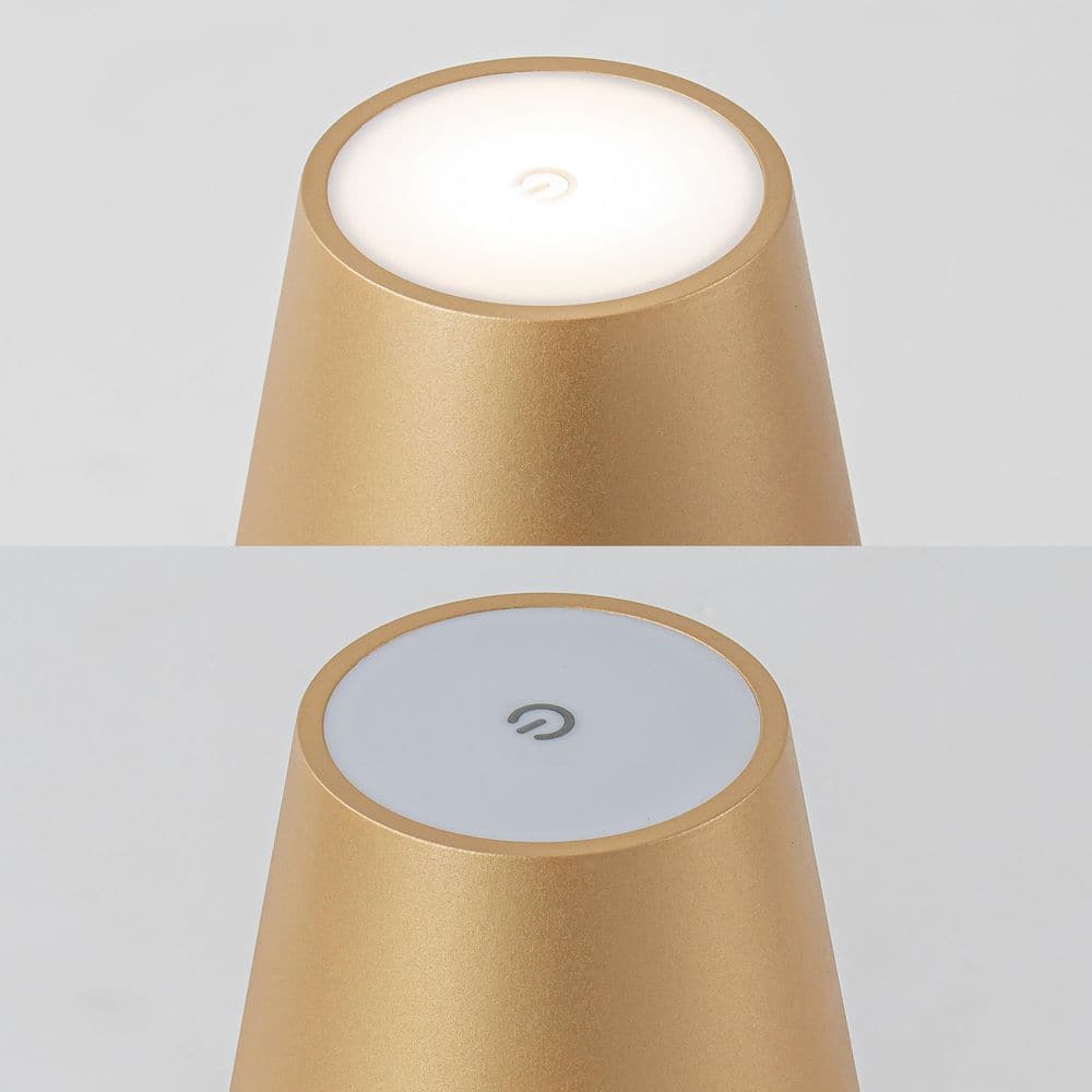 Illuminate Your Space with the 4-Pack Gold LED Cordless Table Lamps - Versatile 3CCT Dimmable Design for Any Room